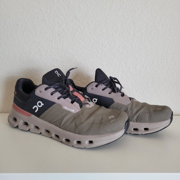 On Cloudrunner 2.0 Waterproof Mens Shoes Olive/Mahagony  10.5 Cushioned